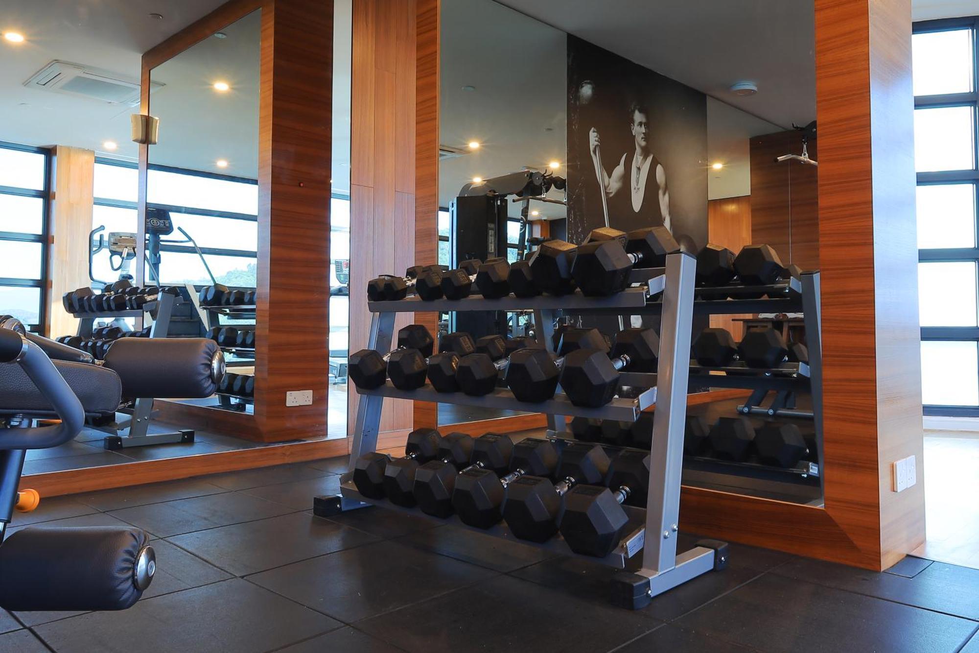 The Riyaz Lavanya Langkawi Pantai Cenang  Bagian luar foto A dumbbell rack